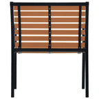vidaXL Gartenstühle 2 Stk. Stahl und WPC Schwarz und Braun
