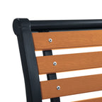 vidaXL Gartenstühle 2 Stk. Stahl und WPC Schwarz und Braun