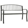 vidaXL Gartenbank 125 cm Stahl Grau