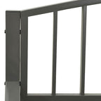 vidaXL Gartenbank 125 cm Stahl Grau