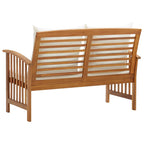 vidaXL Gartenbank mit Kissen 119 cm Massivholz Akazie