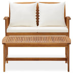 vidaXL 2-tlg. Garten-Lounge-Set mit Kissen Massivholz Akazie