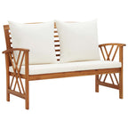 vidaXL 2-tlg. Garten-Lounge-Set mit Auflagen Massivholz Akazie
