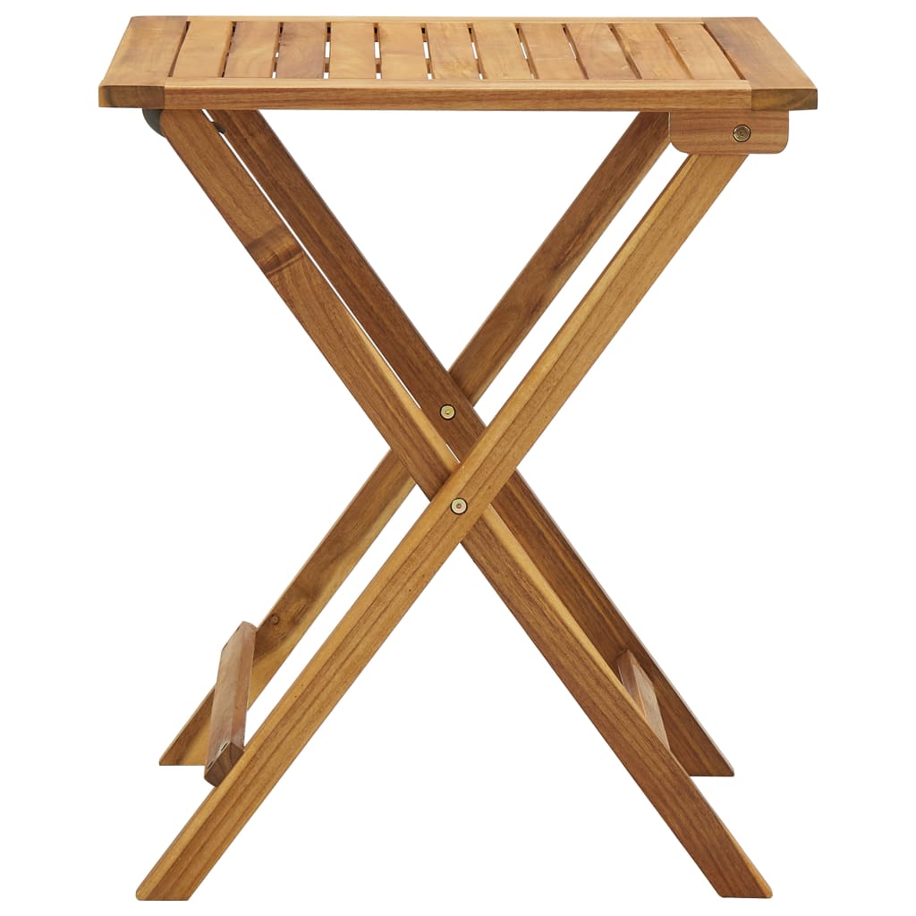 vidaXL 3-tlg. Bistro-Set Klappbar mit Auflagen Massivholz Akazie