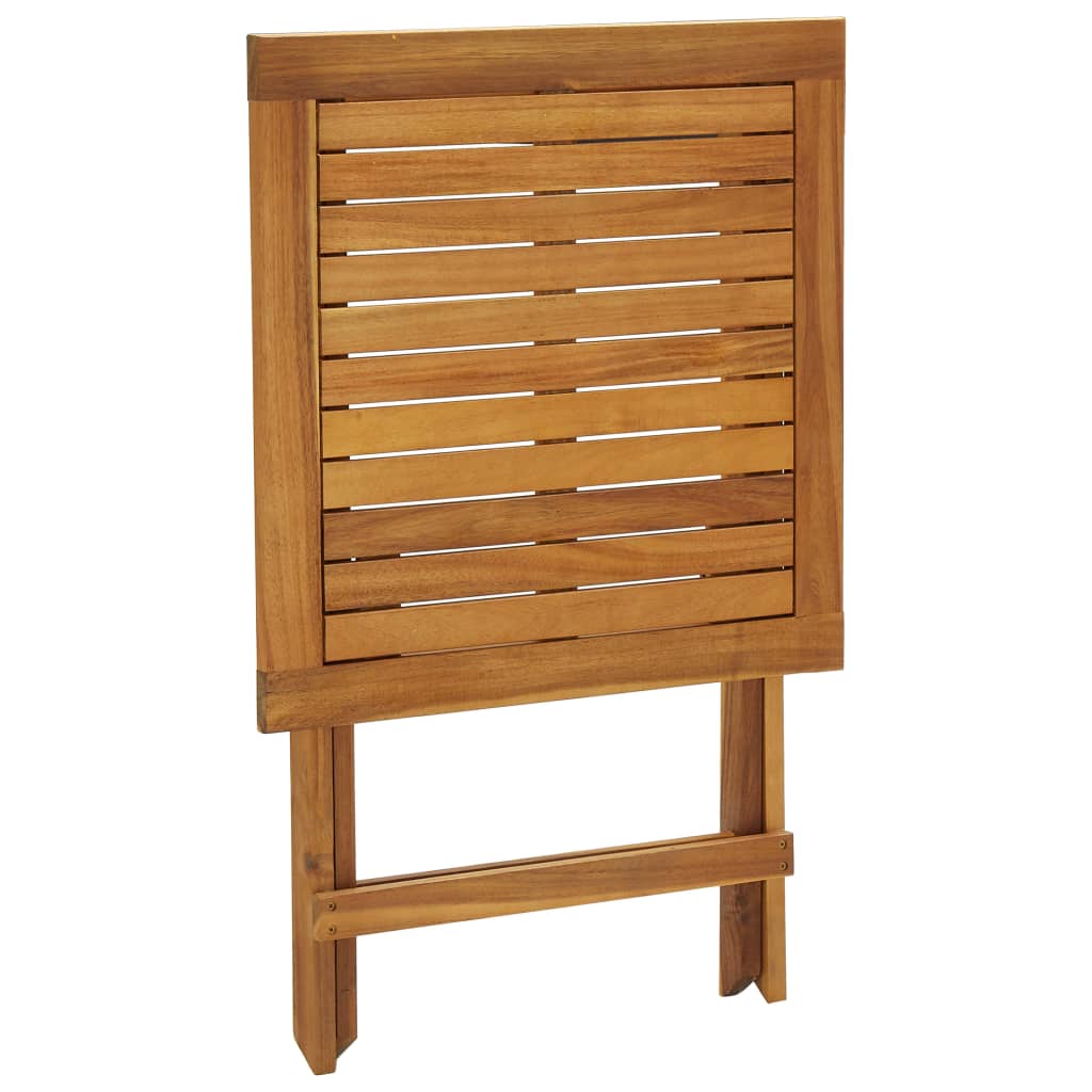vidaXL 3-tlg. Bistro-Set Klappbar mit Auflagen Massivholz Akazie
