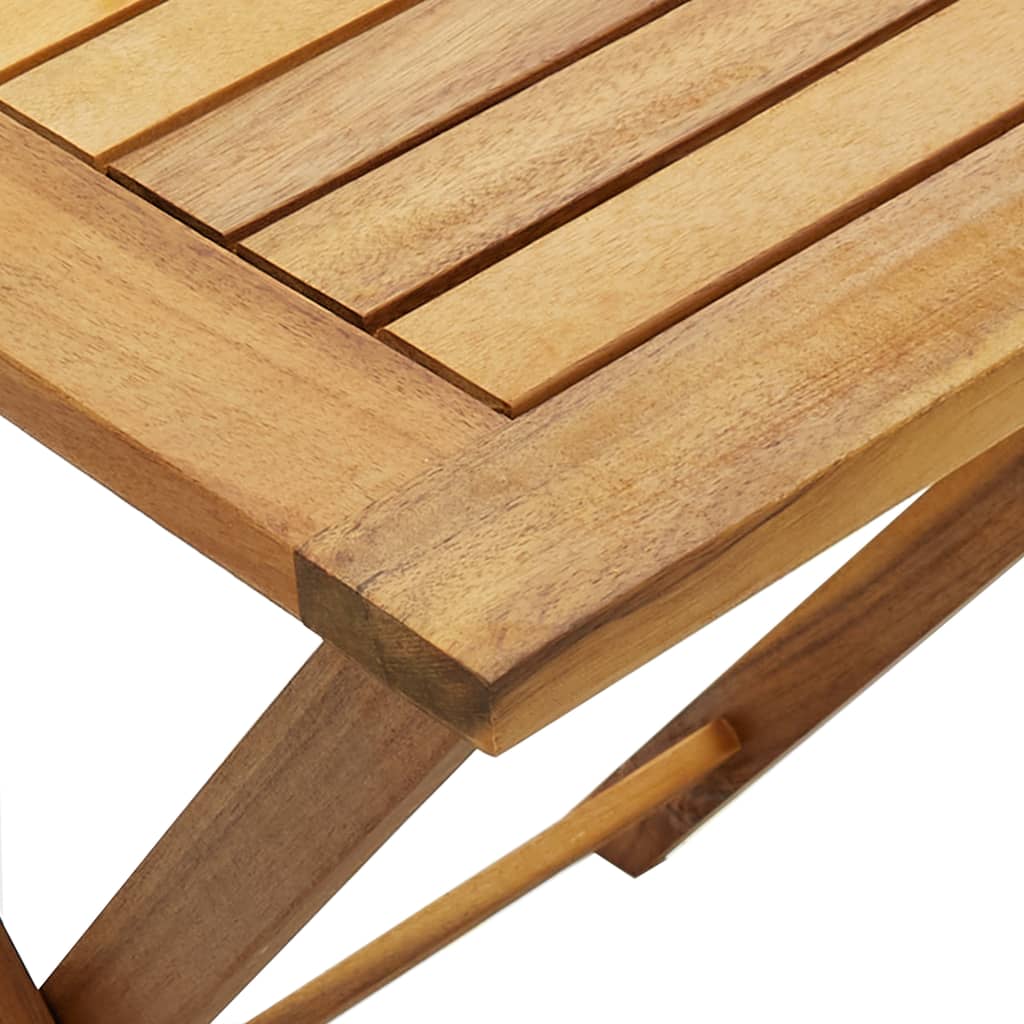 vidaXL 3-tlg. Bistro-Set Klappbar mit Auflagen Massivholz Akazie