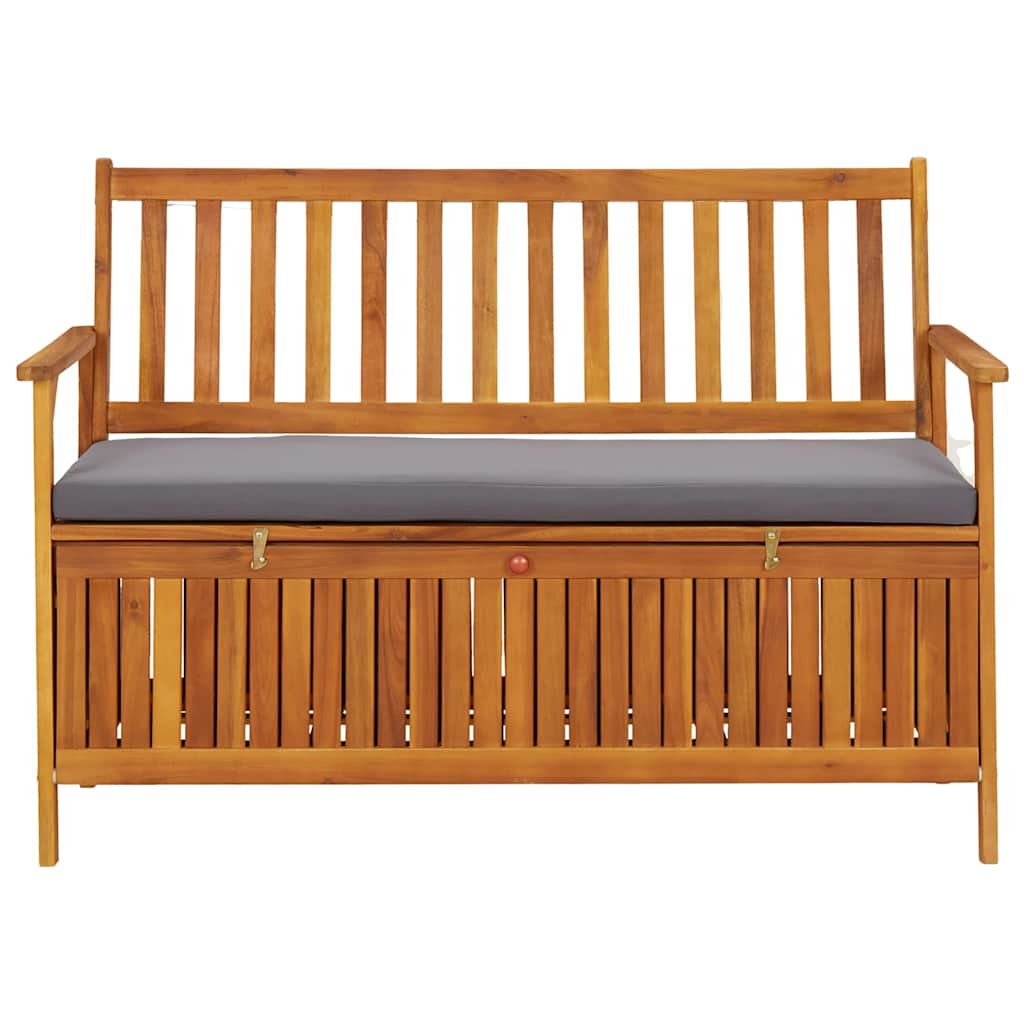 vidaXL Gartenbank mit Stauraum 120 cm Massivholz Akazie