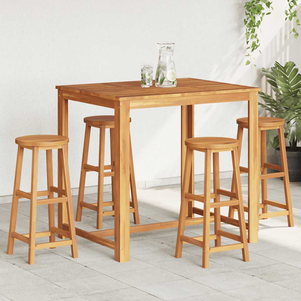 vidaXL Barhocker 4 Stk. Massivholz Akazie