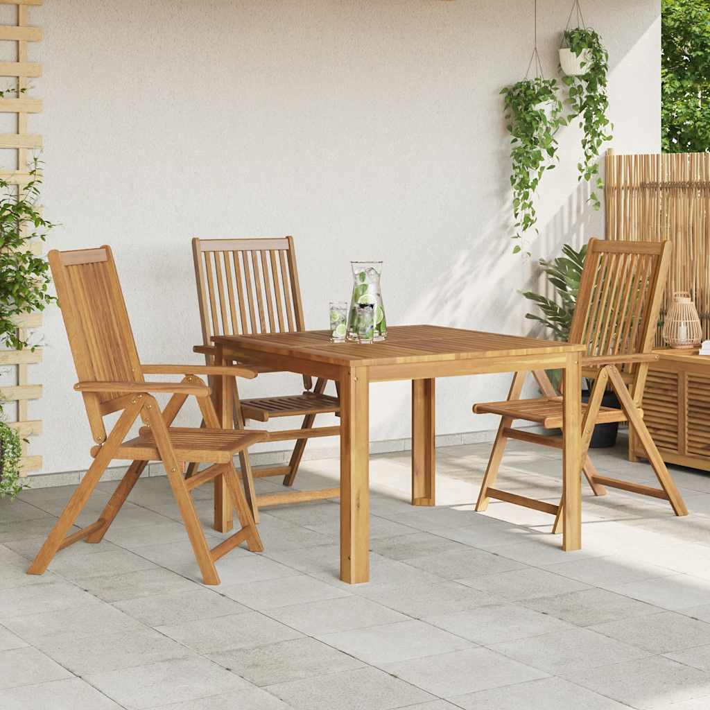 vidaXL Klappbare Gartenstühle 3 Stk. Massivholz Akazie