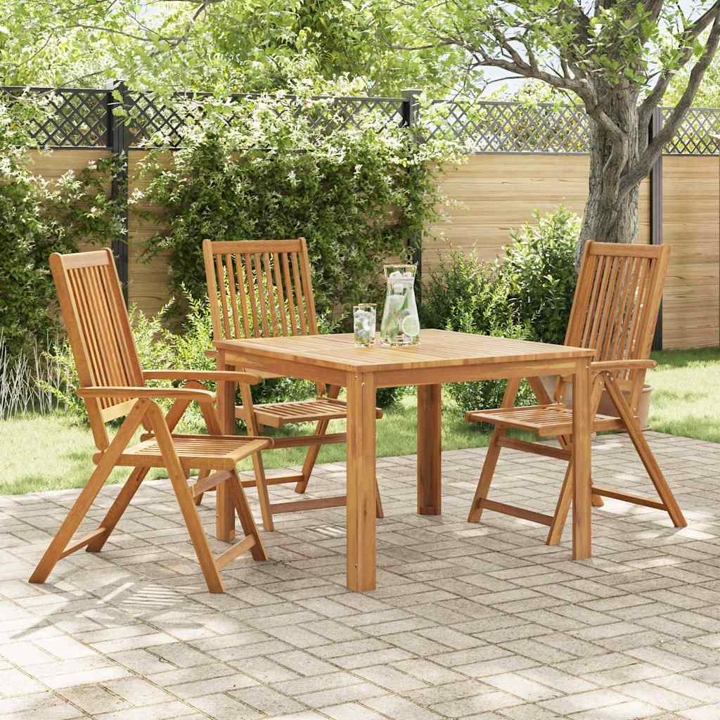 vidaXL Klappbare Gartenstühle 3 Stk. Massivholz Akazie