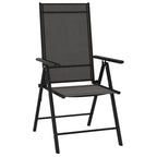 vidaXL Gartenstühle Klappbar 6 Stk. Textilene Schwarz