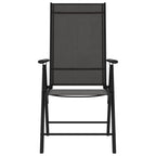 vidaXL Gartenstühle Klappbar 6 Stk. Textilene Schwarz