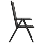 vidaXL Gartenstühle Klappbar 6 Stk. Textilene Schwarz