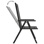 vidaXL Gartenstühle Klappbar 6 Stk. Textilene Schwarz