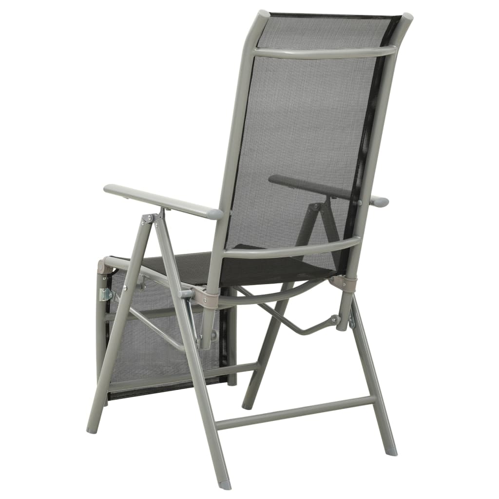 vidaXL Garten-Liegestühle 2 Stk. Textilene und Aluminium Silbern