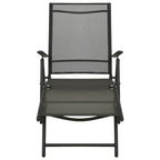 vidaXL 3-tlg. Garten-Lounge-Set Textilene und Aluminium Schwarz