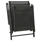 vidaXL 3-tlg. Garten-Lounge-Set Textilene und Aluminium Schwarz