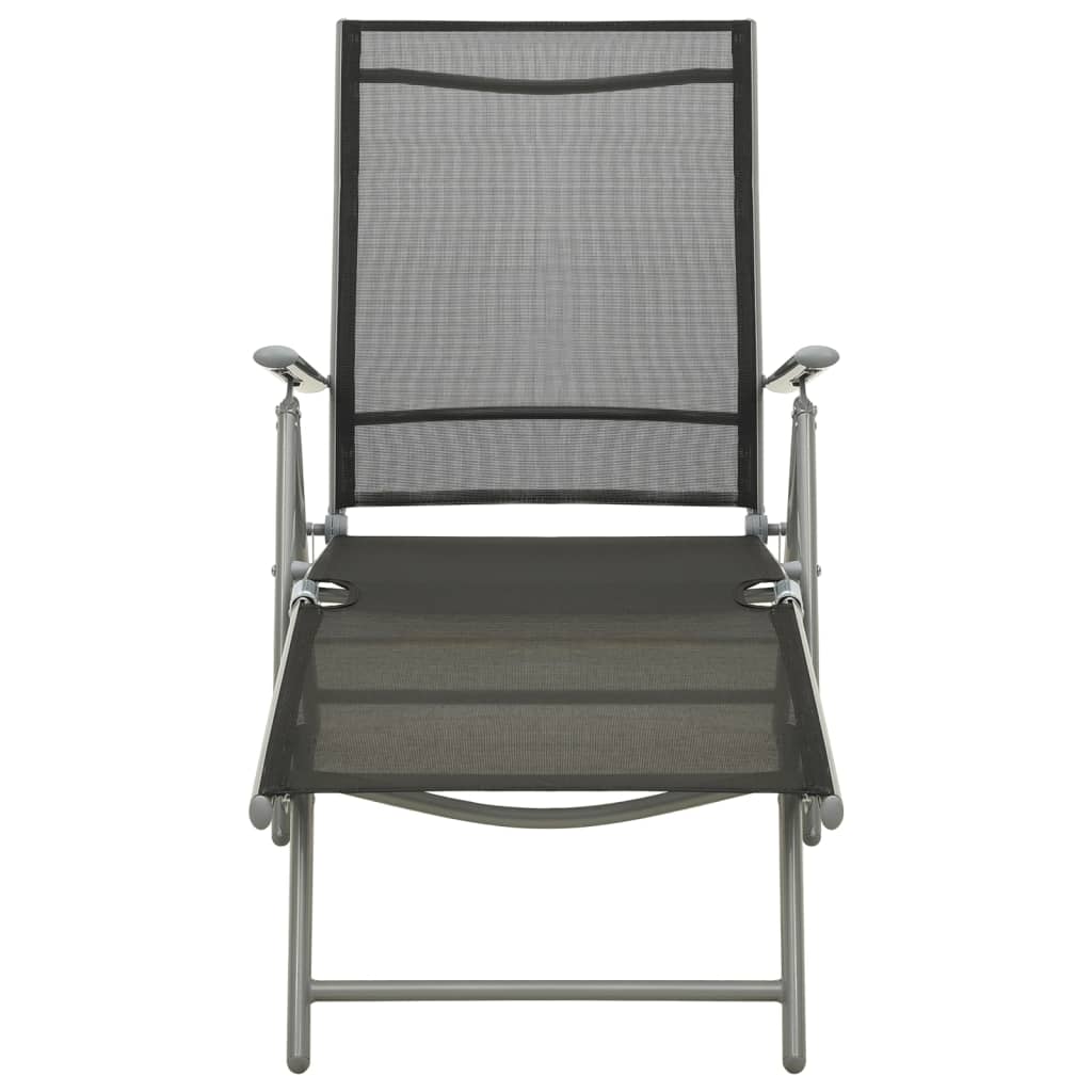 vidaXL 3-tlg. Garten-Lounge-Set Textilene und Aluminium Silbern