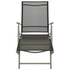 vidaXL 3-tlg. Garten-Lounge-Set Textilene und Aluminium Silbern