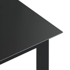 vidaXL Gartentisch Schwarz 80x80x74 cm Aluminium und Glas