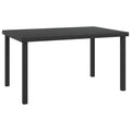 vidaXL Gartentisch Schwarz 140x90x74 cm Aluminium und WPC
