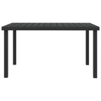 vidaXL Gartentisch Schwarz 140x90x74 cm Aluminium und WPC