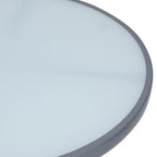 vidaXL Gartentisch Hellgrau 60 cm Stahl und Glas