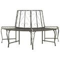vidaXL Baumbank Halbrund 160 cm Stahl