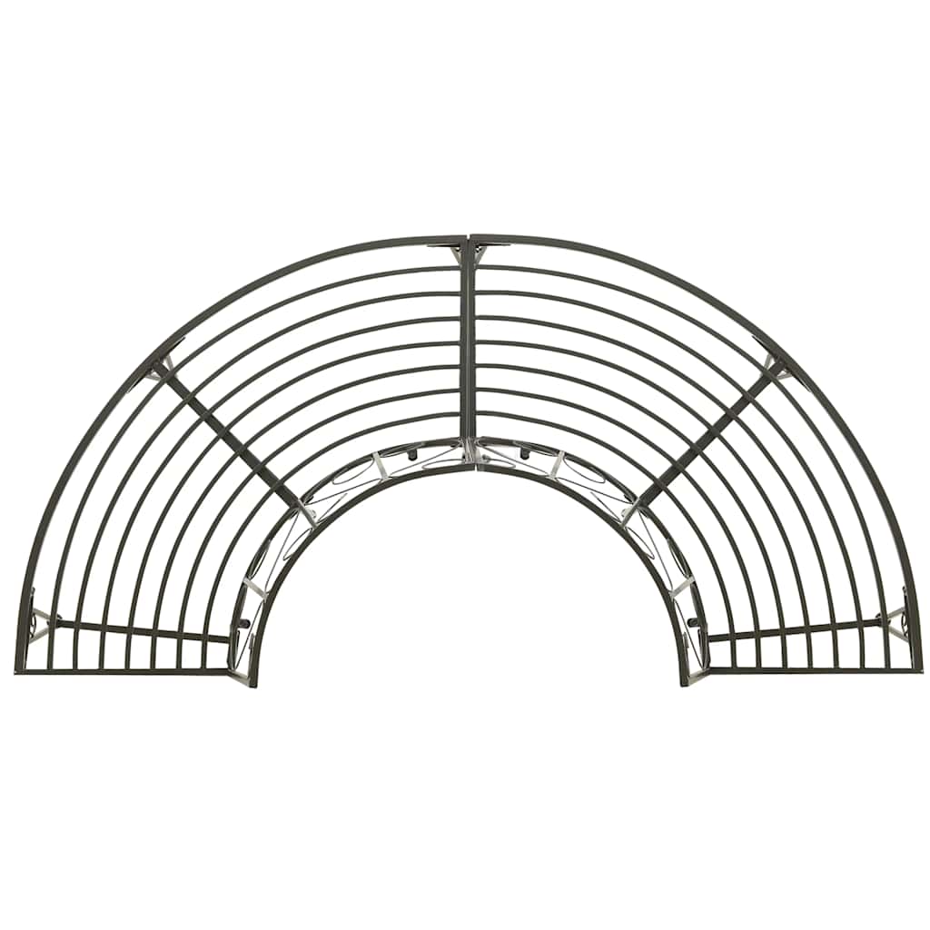 vidaXL Baumbank Halbrund 160 cm Stahl