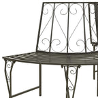 vidaXL Baumbank Halbrund 160 cm Stahl