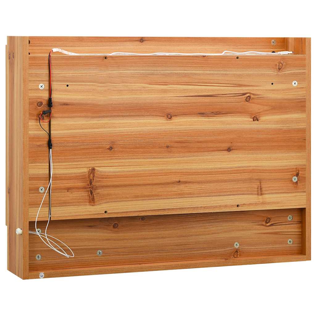 vidaXL LED-Spiegelschrank fürs Bad Eiche 80x15x60 cm MDF
