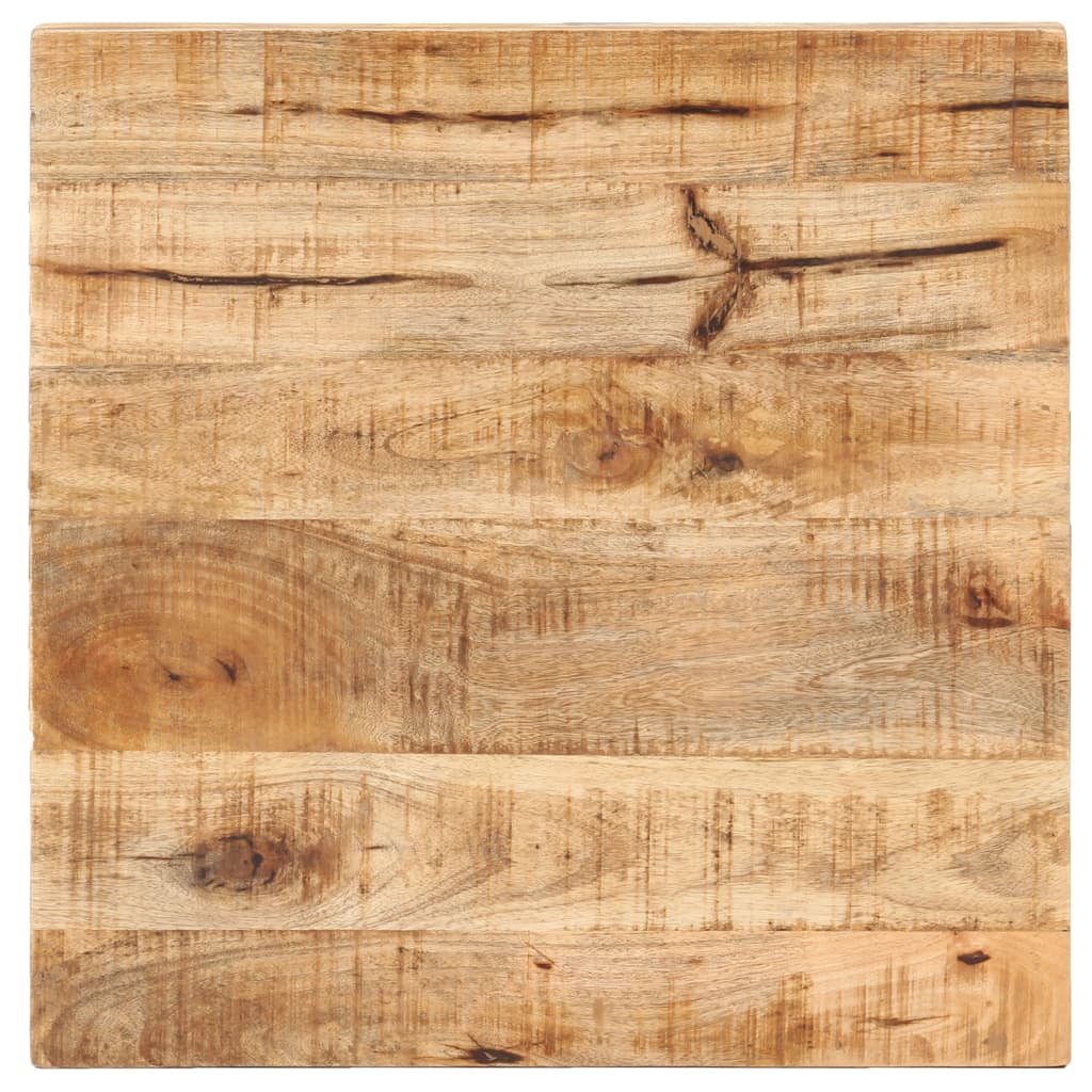 vidaXL Bistrotisch Quadratisch 50x50x75 cm Raues Mangoholz