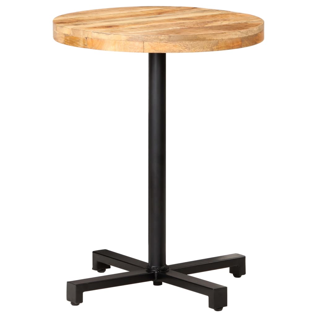 vidaXL Bistrotisch Rund Ø50x75 cm Raues Mangoholz