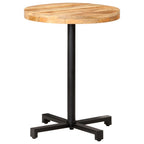 vidaXL Bistrotisch Rund Ø50x75 cm Raues Mangoholz