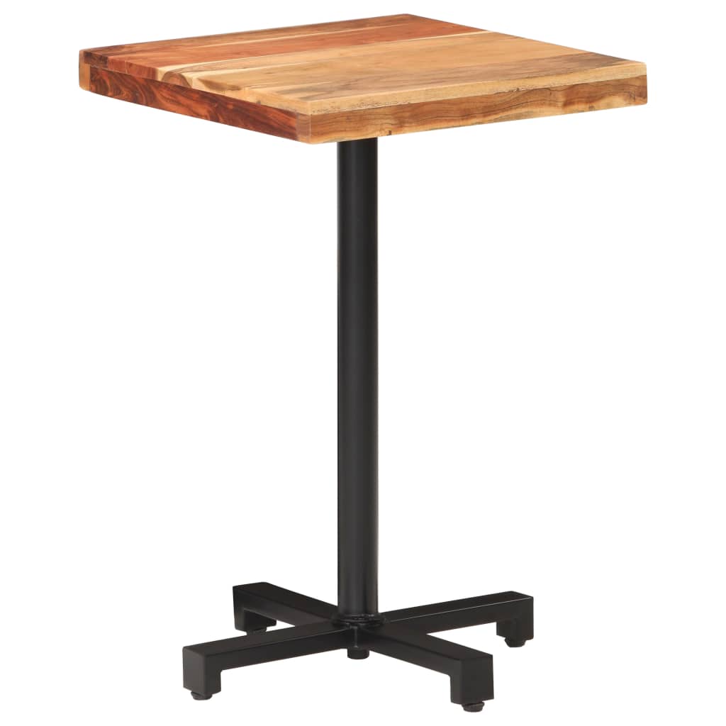 vidaXL Bistrotisch Quadratisch 50x50x75 cm Akazie Massivholz
