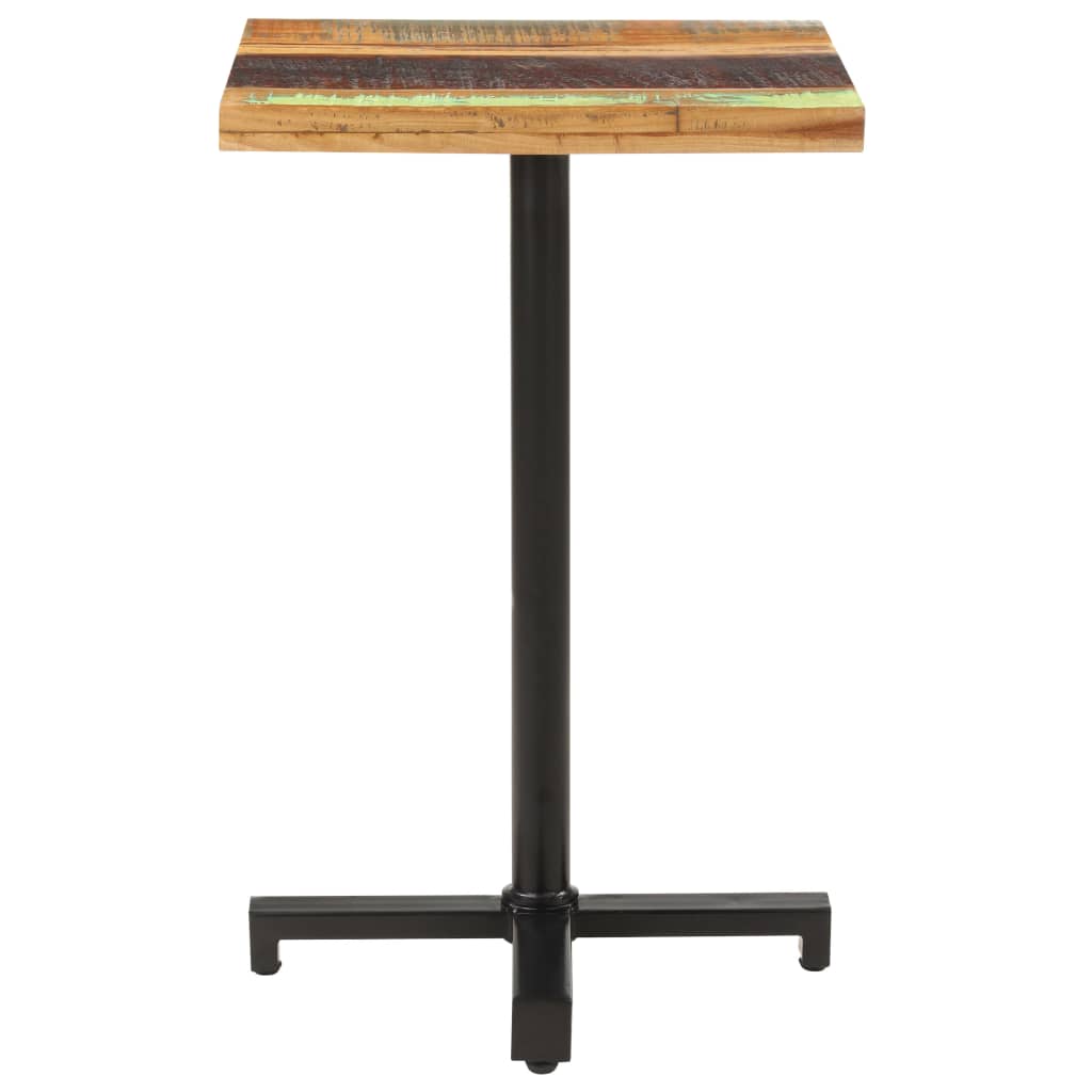 vidaXL Bistrotisch Quadratisch 50x50x75 cm Altholz Massiv