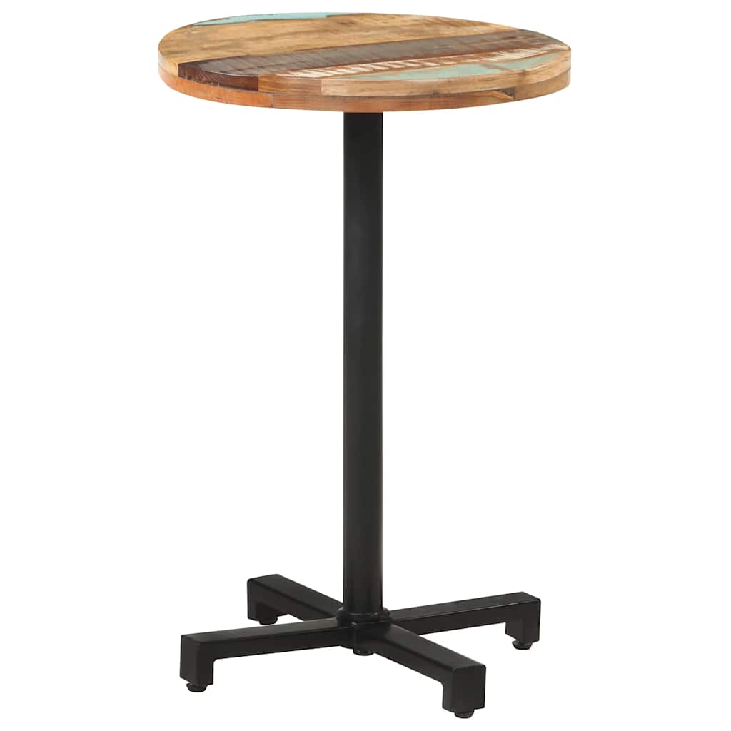 vidaXL Bistrotisch Rund Ø50x75 cm Altholz Massiv