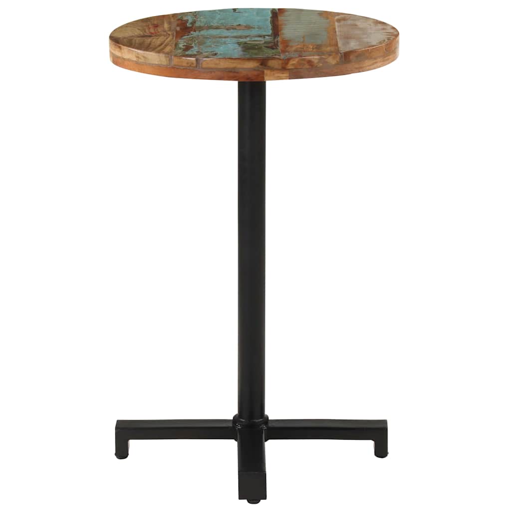 vidaXL Bistrotisch Rund Ø50x75 cm Altholz Massiv