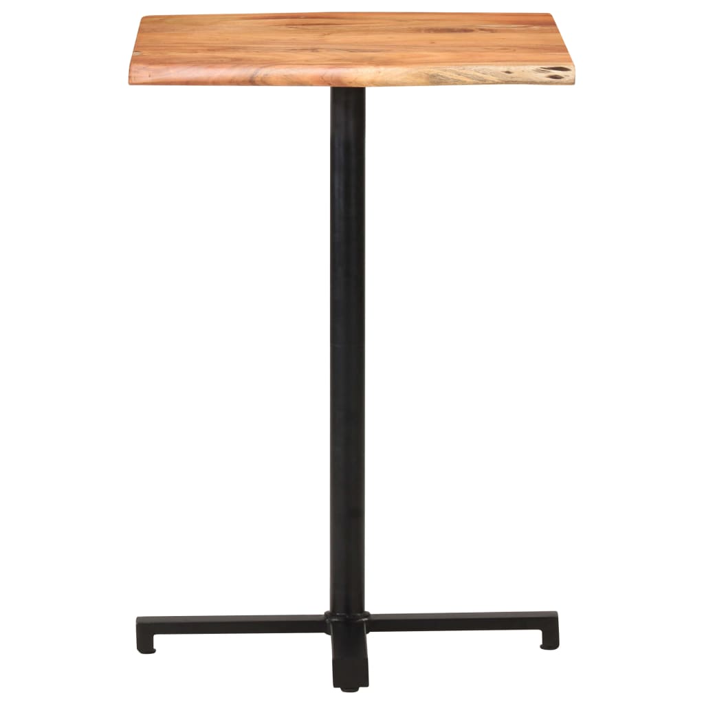vidaXL Bartisch mit Baumkanten 60x60x110 cm Akazie Massivholz