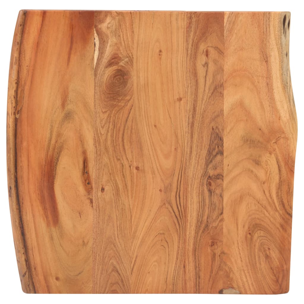 vidaXL Bartisch mit Baumkanten 60x60x110 cm Akazie Massivholz