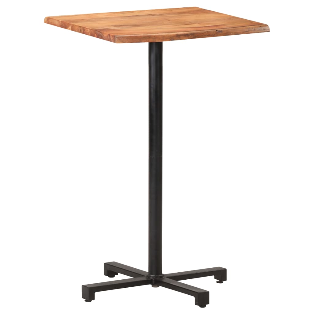 vidaXL Bartisch mit Baumkanten 60x60x110 cm Akazie Massivholz