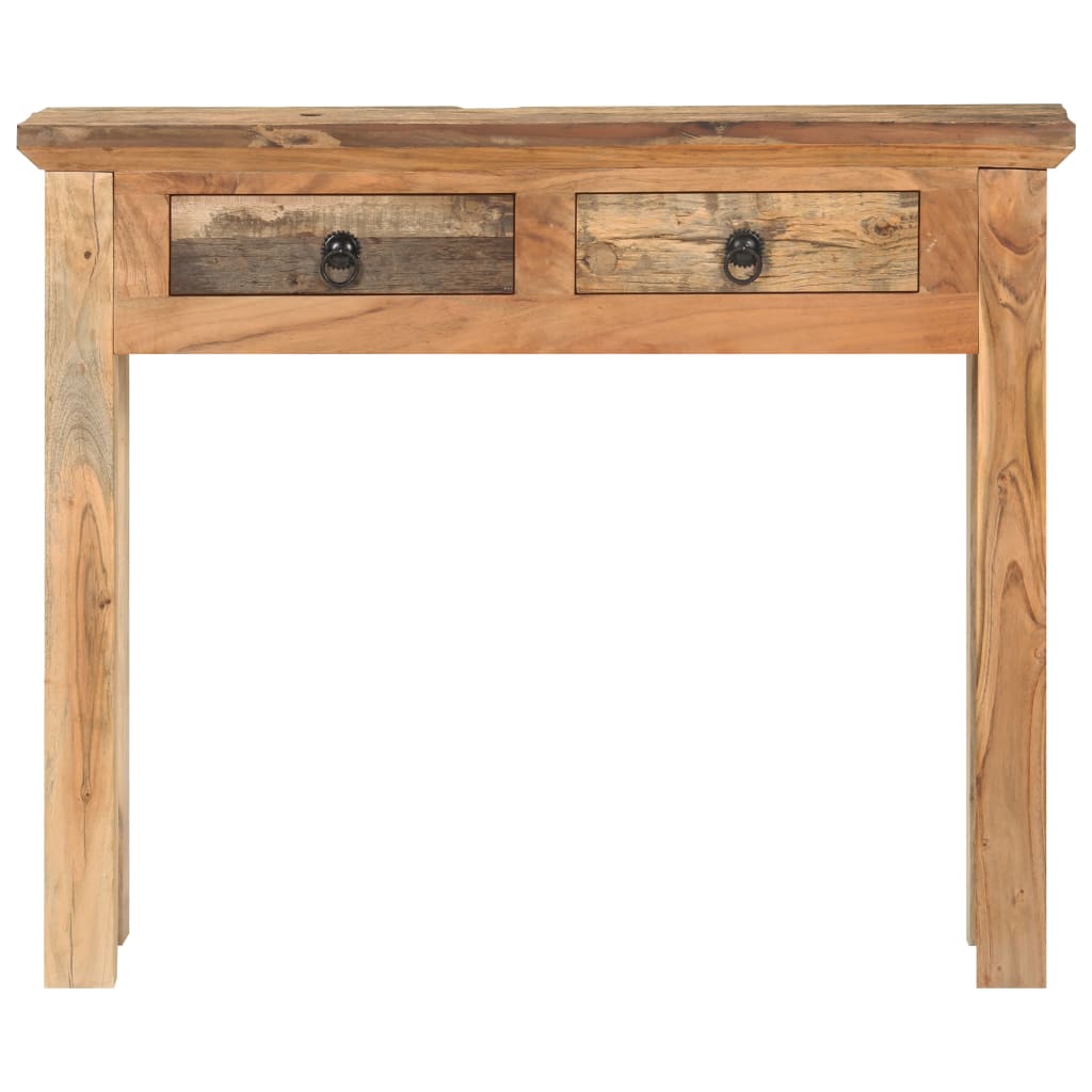 vidaXL Konsolentisch 90,5x30x75 cm Akazie und Recyceltes Massivholz