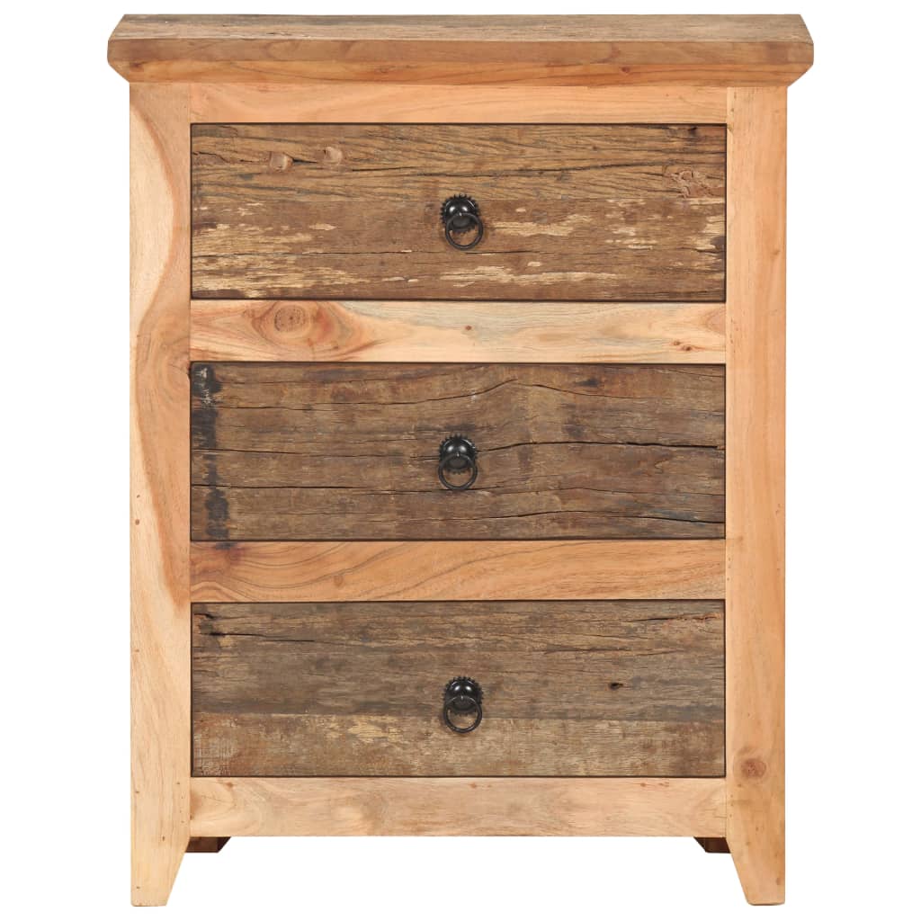vidaXL Sideboard 60x33x75 cm Akazie und Recyceltes Massivholz