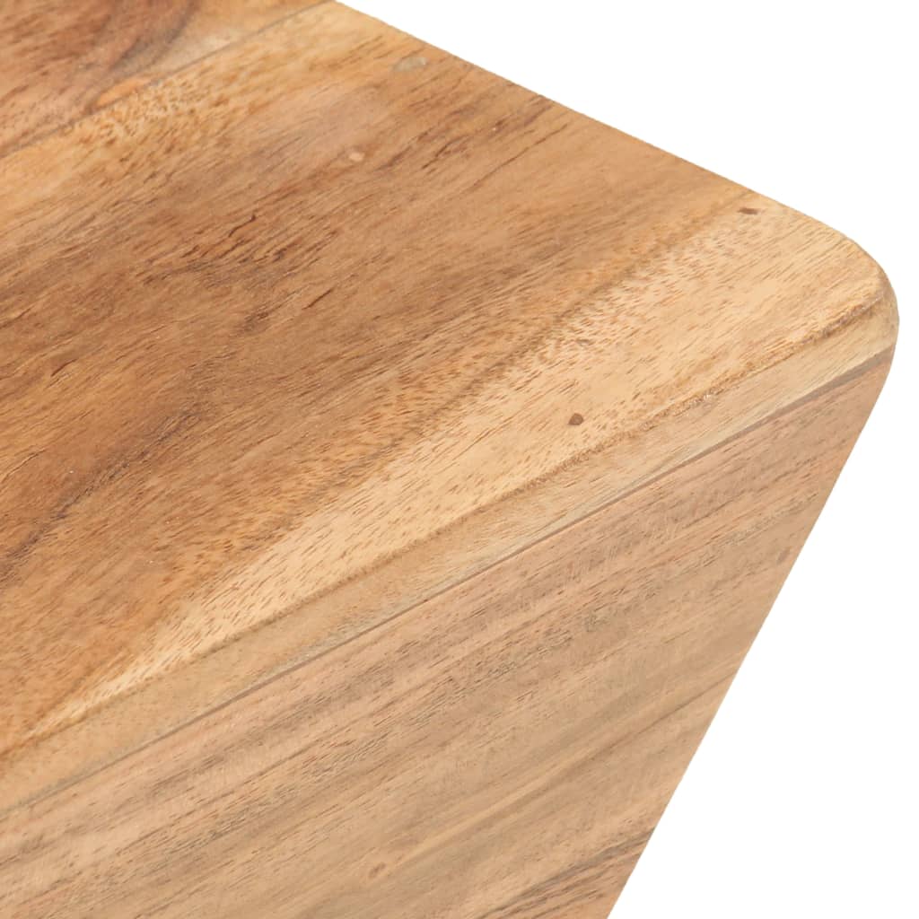 vidaXL Couchtisch V-Form 66x66x30 cm Akazie Massivholz