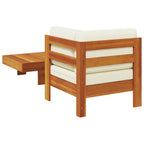 vidaXL 2-tlg. Garten-Lounge-Set mit Cremeweißen Kissen Akazienholz