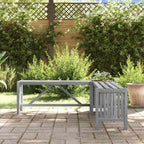 vidaXL Garten-Eckbank mit Pflanzkübel 117 cm Massivholz Akazie Grau