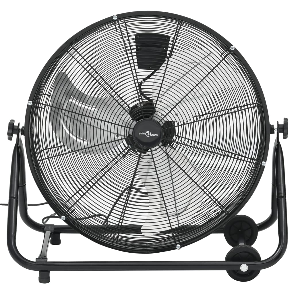 vidaXL Trommelventilator Industriell 60 cm 172,5 W Schwarz