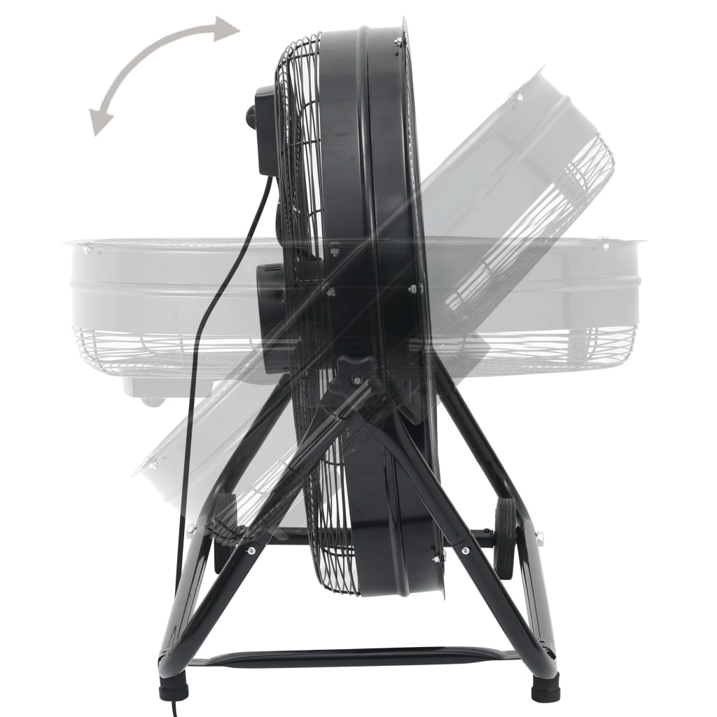 vidaXL Trommelventilator Industriell 60 cm 172,5 W Schwarz