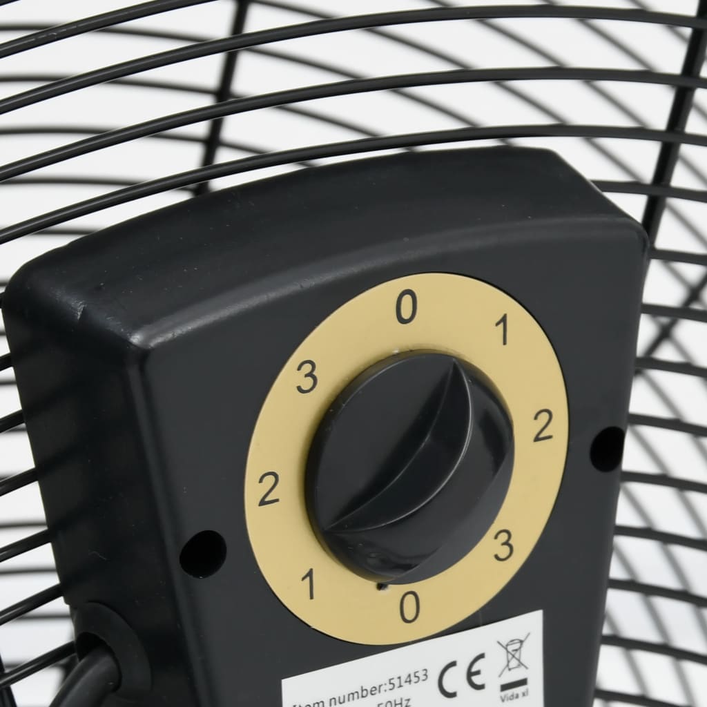 vidaXL Trommelventilator Industriell 60 cm 172,5 W Schwarz