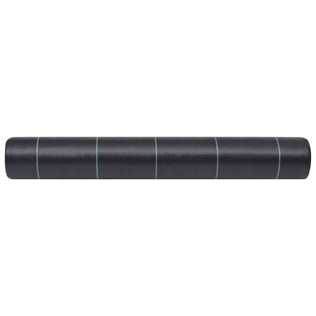 vidaXL Unkrautfolie Schwarz 1x10 m PP